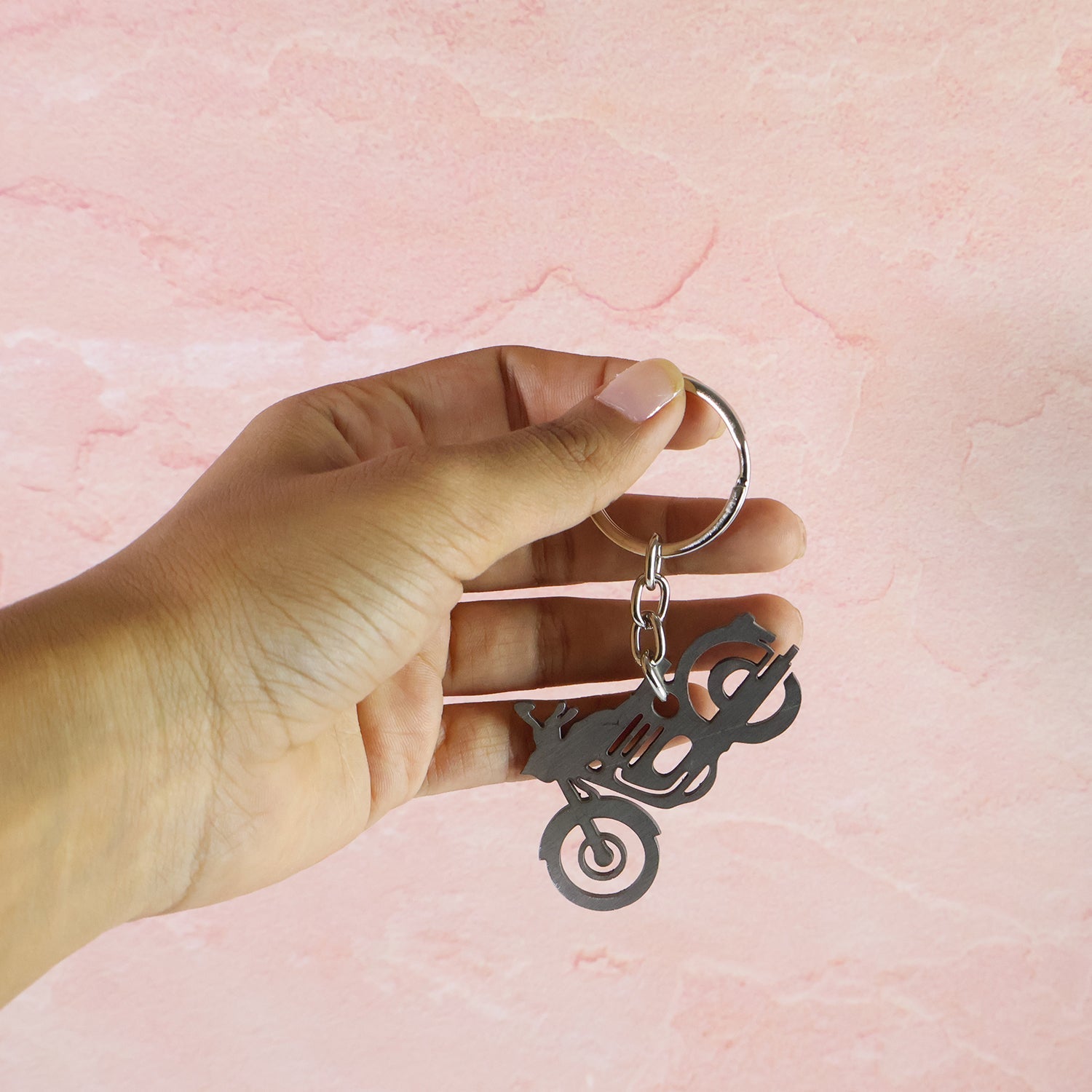 Motorcycle Silhouette Metal Keychain - (1 Pc) Motorcycle Silhouette Metal Keychain - (1 Pc)